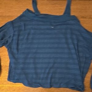 FP Movement by Free People Textured Teal Crop Top